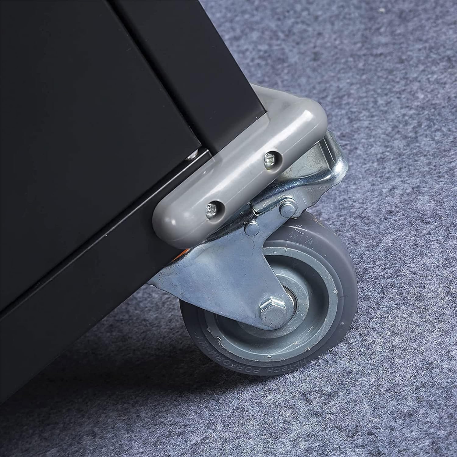 AOBABO Metal Storage Cabinet with Wheels,Steel Storage Shelving Cabinet, Lockable Cabinet for Home and Office, Metal Utility Cabinet for Garage