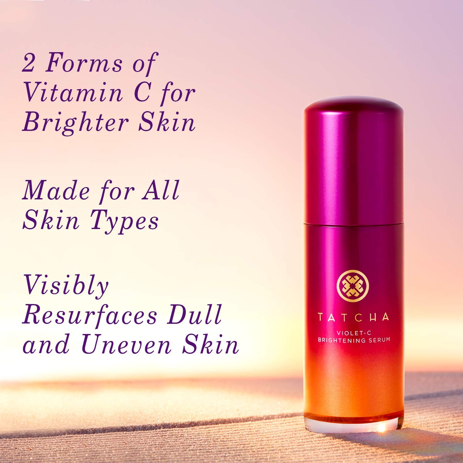 Tatcha Violet-C Brightening Serum: Skin Smoothing Serum with Vitamin C for Acne Scars and Dark Spots (30 ml | 1 oz)