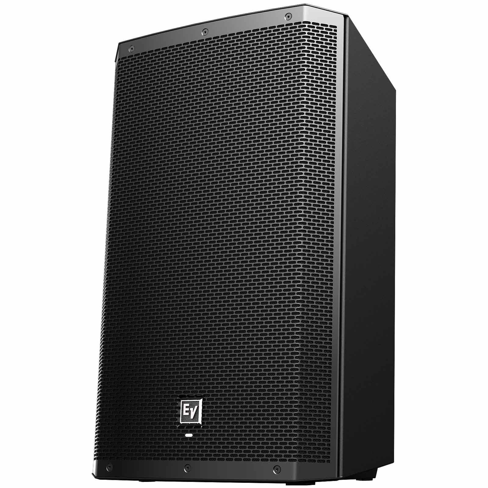 (2) Electro-Voice ZLX-15 BT 15" Powered BlueTooth Loudspeakers Packaged with Covers and Red XLR Connecting Cables