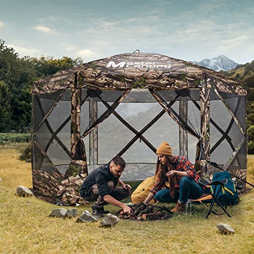 MASTERCANOPY 12x12FT Pop Up Gazebo Screen Tent - Instant Screen House with Netting, Quick Set, Outdoor Canopy Shelter with Carry Bag for Camping