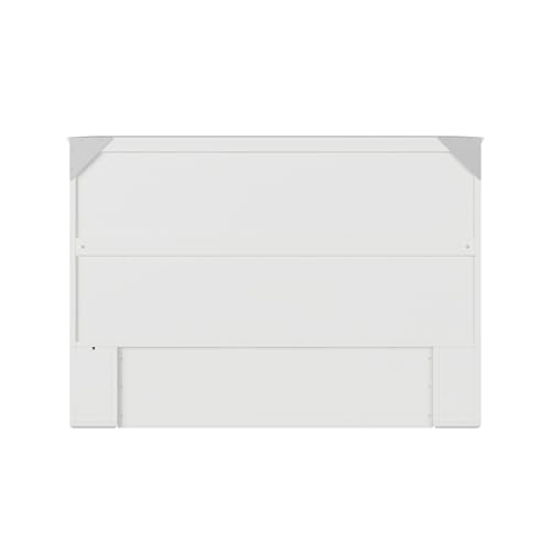 AFI Southampton Queen Murphy Bed Chest with Mattress, Storage, and Built-in Charger in Grey