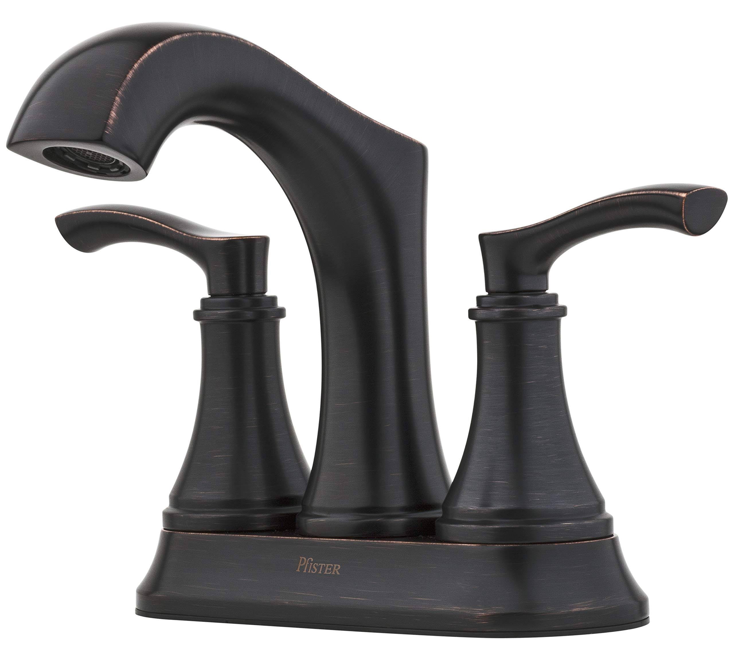 Pfister Auden Tuscan Bronze 2-Handle 4-in Centerset WaterSense Bathroom Sink Faucet with Drain | LF-048-ADYY