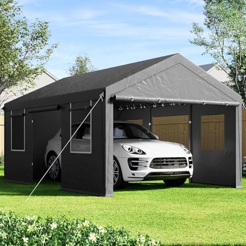 SANWAY 10x10 Pop Up Canopy Tent with Sidewalls x 4 &ndash; Easy Setup Canopy Tent, Waterproof, UV-Resistant