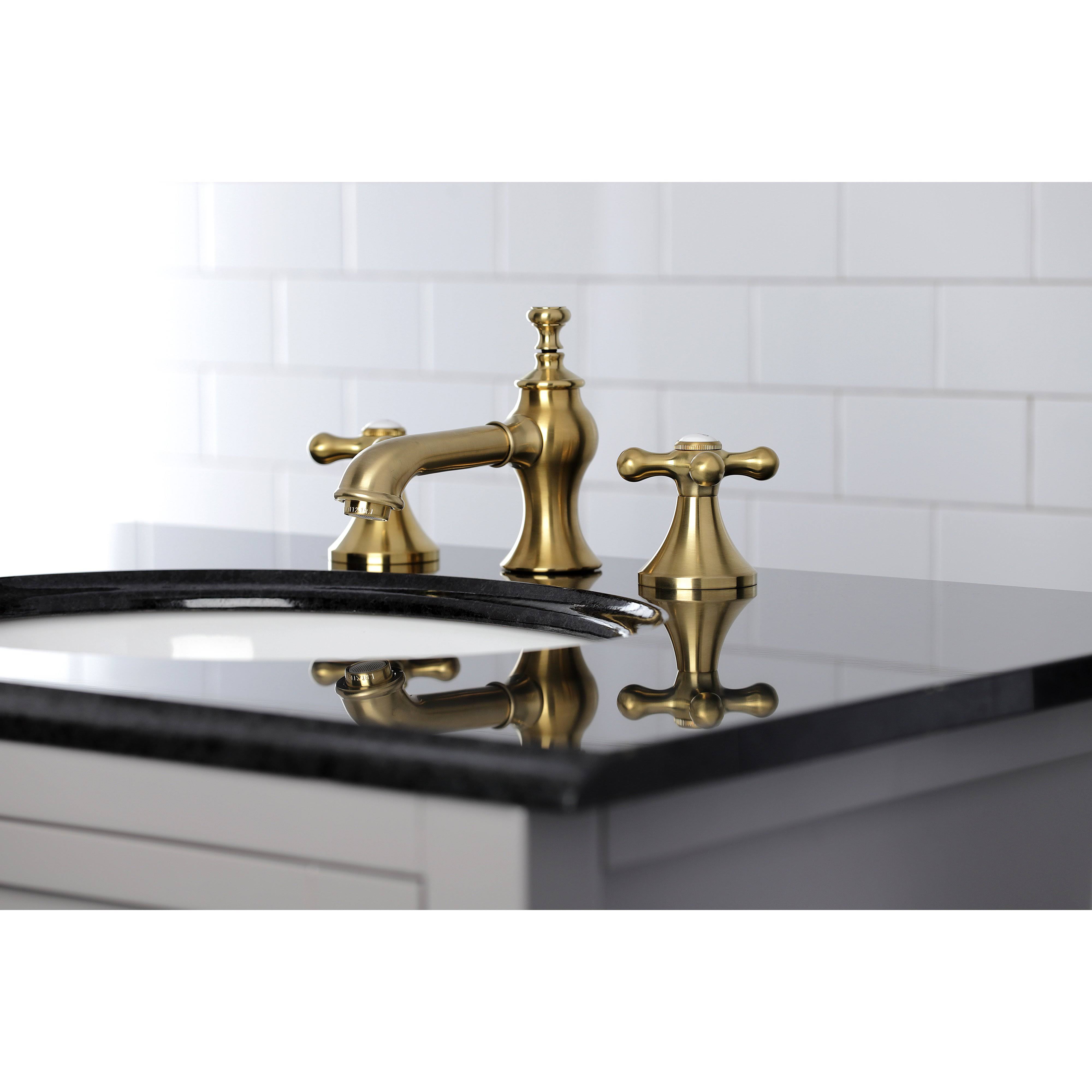 Kingston Brass KC7060AX 8 in. Vintage Widespread Bathroom Faucet Matte Black