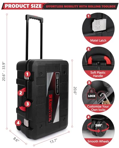 KingTool 325 Piece Home Repair Tool Kit, General Home/Auto Repair Tool Set, Toolbox Storage Case with Drawer, General Household Tool Kit