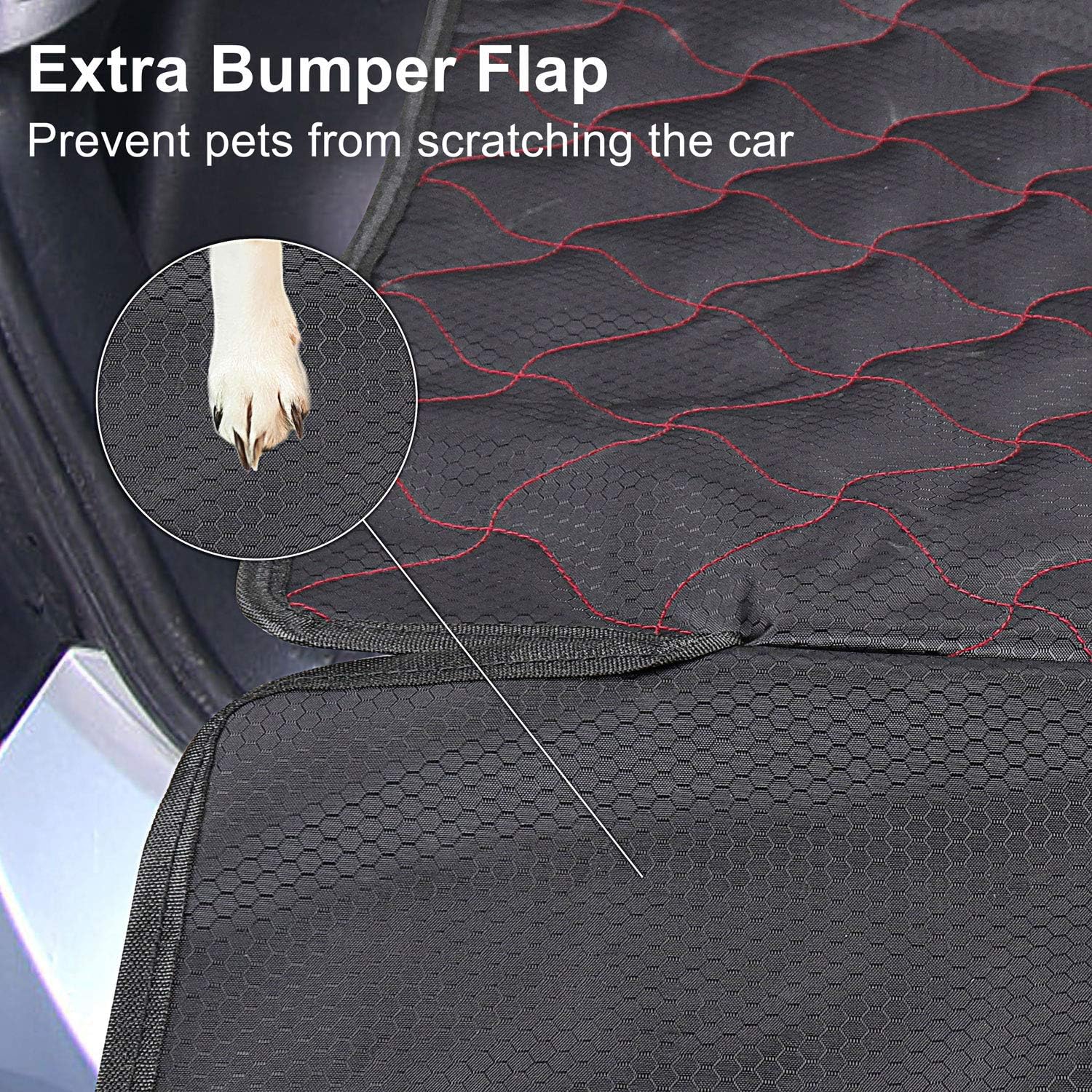 INKZOO SUV Cargo Liner for Dogs, Waterproof & Scratch Proof Pet Car Cargo Cover with Bumper Flap Protection for Dogs Cats