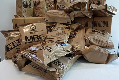 Food Dude 82nd Military MRE Surplus - 2026 Inspection - Meals Ready to Eat Military Meals with Heater Packs - 1250 Calories per MRE Full Meals