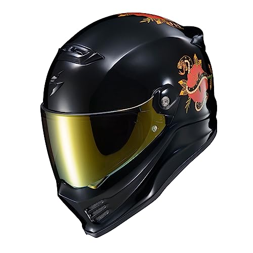 ScorpionEXO Covert FX Full Face Adult Motorcycle Helmet Street Fighter Style with Bluetooth Ready Speaker Pockets DOT ECE 22.06 Approved Unisex