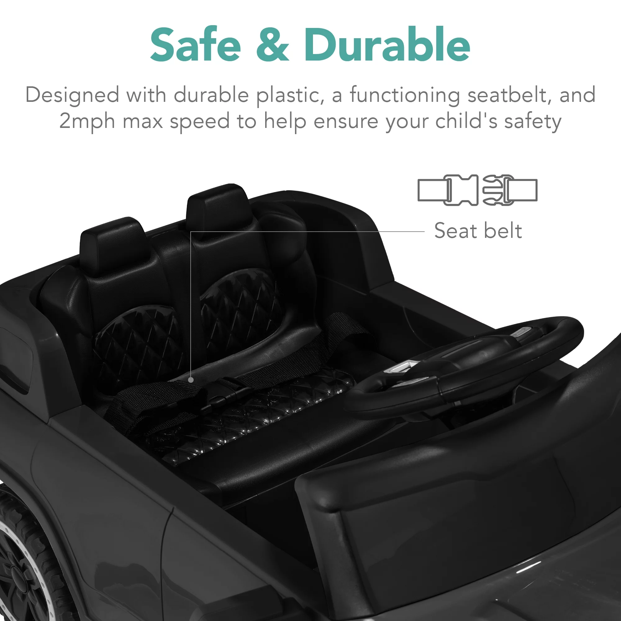 Best Choice Products 6V Kids Ride On Car Truck w/ Parent Control, 3 Speeds, LED Headlights, MP3 Player, Horn - Pink