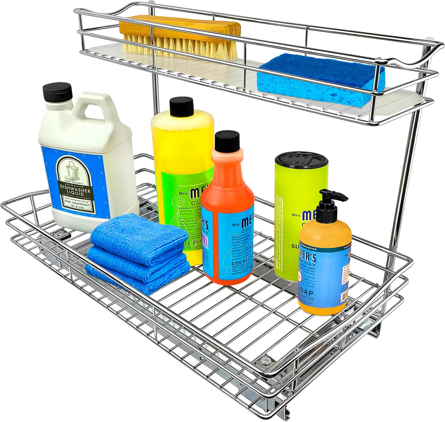 LYNK PROFESSIONAL® Pull Out Under Sink Kitchen Cabinet Organizer - 11.5 in. x 18 inch deep Drawer