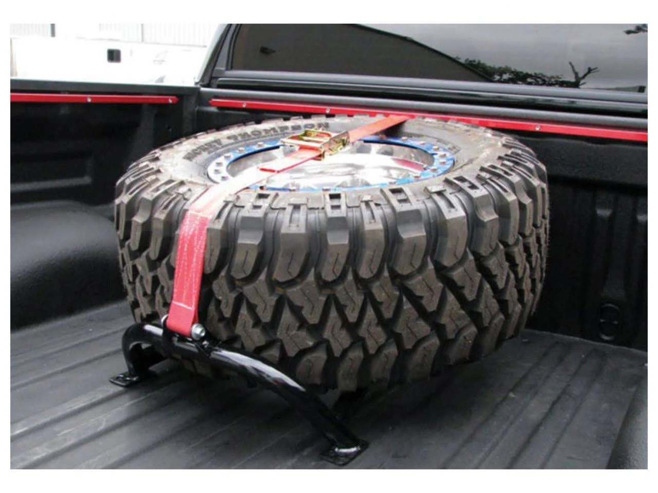 N-Fab BM1TCRD - Bed Mounted Tire Carrier - Red