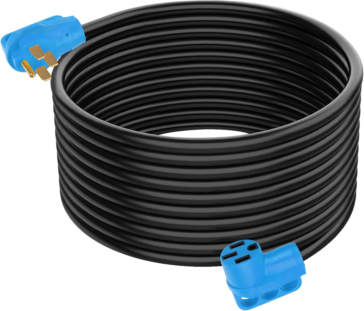 SCITOO 50 FT RV Cord 50 Amp RV Extension Cord Power Supply Cable, for Trailer Motorhome Camper with Handle, Heavy duty Extension Cords
