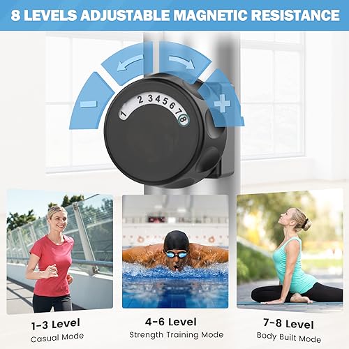 Elliptical Exercise Machine, Dripex Magnetic Elliptical Machine for Home, Hyper-Quiet Elliptical Training Machines w/ 6KG Flywheel