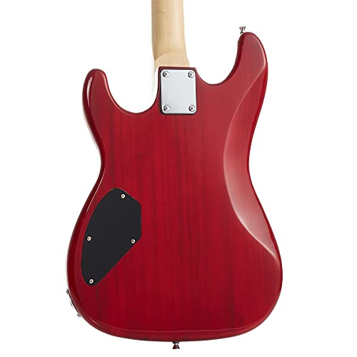 Davison Guitars Full Size Electric Guitar with 10-Watt Amp, Black - Right Handed Beginner Kit with Gig Bag and Accessories