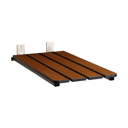 Seachrome STE1-320135-PT 32x22 x 13.5x22 End-Hung Folding Teak Tub Seat with 3x22 Slats