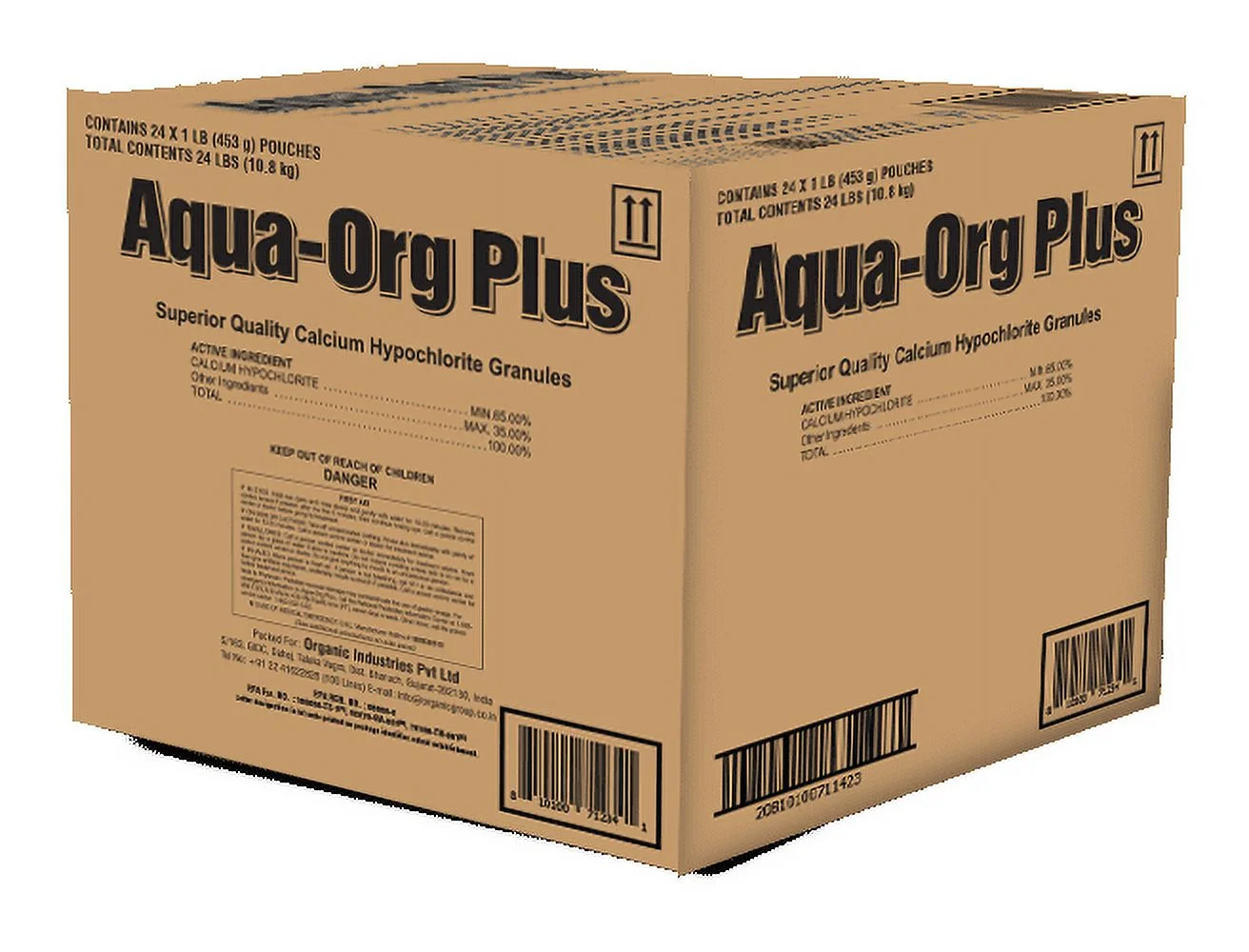 Aqua-Org Plus - Granular Calcium Hypochlorite 65% Pool Shock for Swimming Pools, Spas and Hot Tubs (55 Pound) RCHO65EUPPSP055 - Radiant Selections