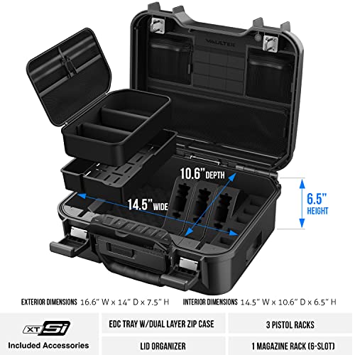 VAULTEK LifePod XT Series Biometric Waterproof Multiple Handgun Safe Modular Interior Secure Rugged Portable Electronic Lockbox with Backlit Keypad