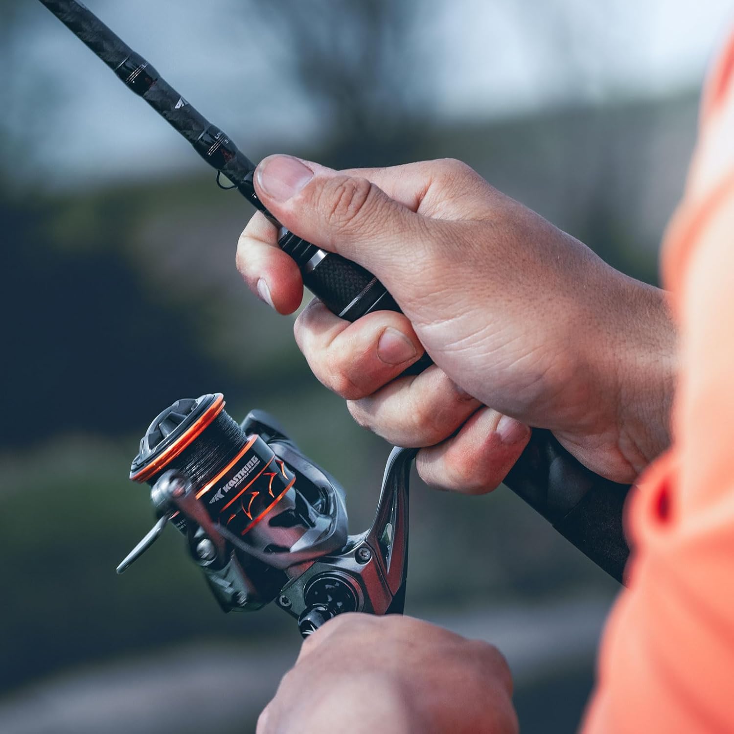 KastKing Kestrel Spinning and Ice Fishing Reel 1000 SFS Carbon Body, Lightweight and Weighs 4.6 Oz, Full Carbon Fiber Frame