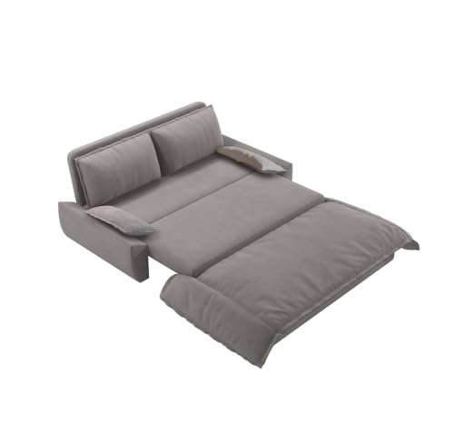 70.1" Futon Sofa Bed Queen Size, Pull Out Bed, 3-in-1 Convertible Sleeper Sofa with 2 Soft Pillows, Modern Velvet Futon Couch for Living Room