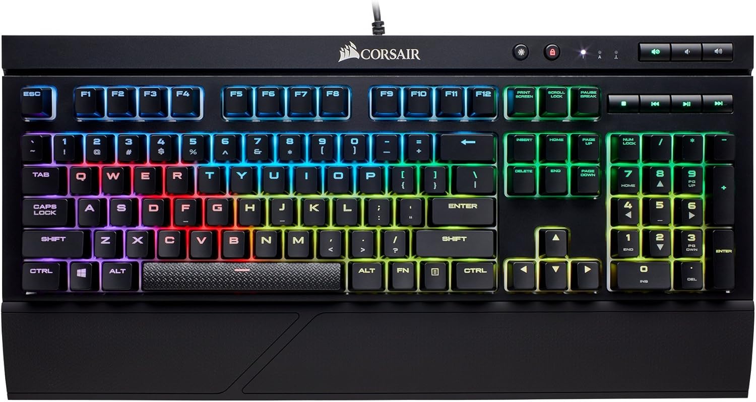 CORSAIR - K68 RGB Mechanical Gaming Keyboard RGB Backlit Cherry MX Red Switch - Black