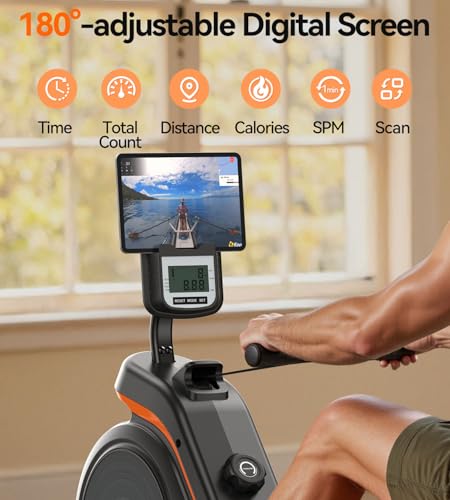 YOSUDA Magnetic/Water Rowing Machine for Home - Rower Machine Use with Bluetooth, App Supported, Rowing Machine for Taller Power Athletes