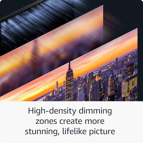Amazon Fire TV 55" Omni Mini-LED Series, QLED 4K UHD smart TV, Dolby Vision IQ, 144hz gaming mode, Ambient Experience, hands-free with Alexa