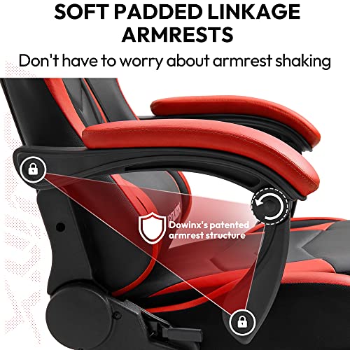 Dowinx Gaming Chair Ergonomic Racing Style Recliner with Massage Lumbar Support