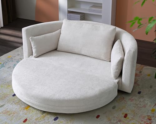 Convertible Fold out Futon Sofa Sleeper Chair, Convertible Sleeper Chair Bed with Pillows