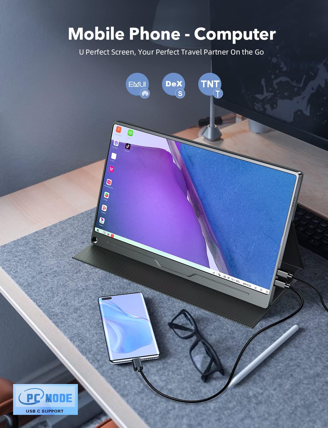 UPERFECT Portable Monitor 13.3'' Computer Display [100% sRGB High Color Gamut] 2560&times
