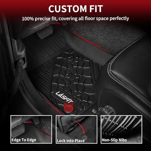 LASFIT Floor Mats & Trunk Mat for Jeep Grand Cherokee 2022-2025 5-Seat (Include 4xe, NOT for L)