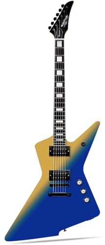 WestCreek Revenge Solid Body Electric Guitar, Heavy Metal Guitar, Right Handed, Heavy Metal Pickups, Rounded End Jumbo Frets, Bone nut