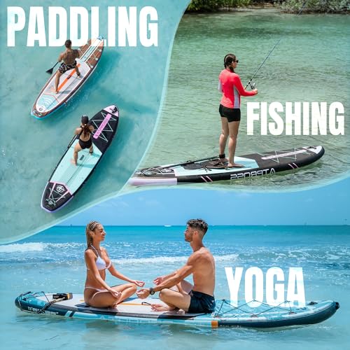 11'6"x35" Inflatable Paddle Board, 450lbs Extra Wide Stand Up Paddleboard for Adults with Premium SUP Accessories Kit & Backpack