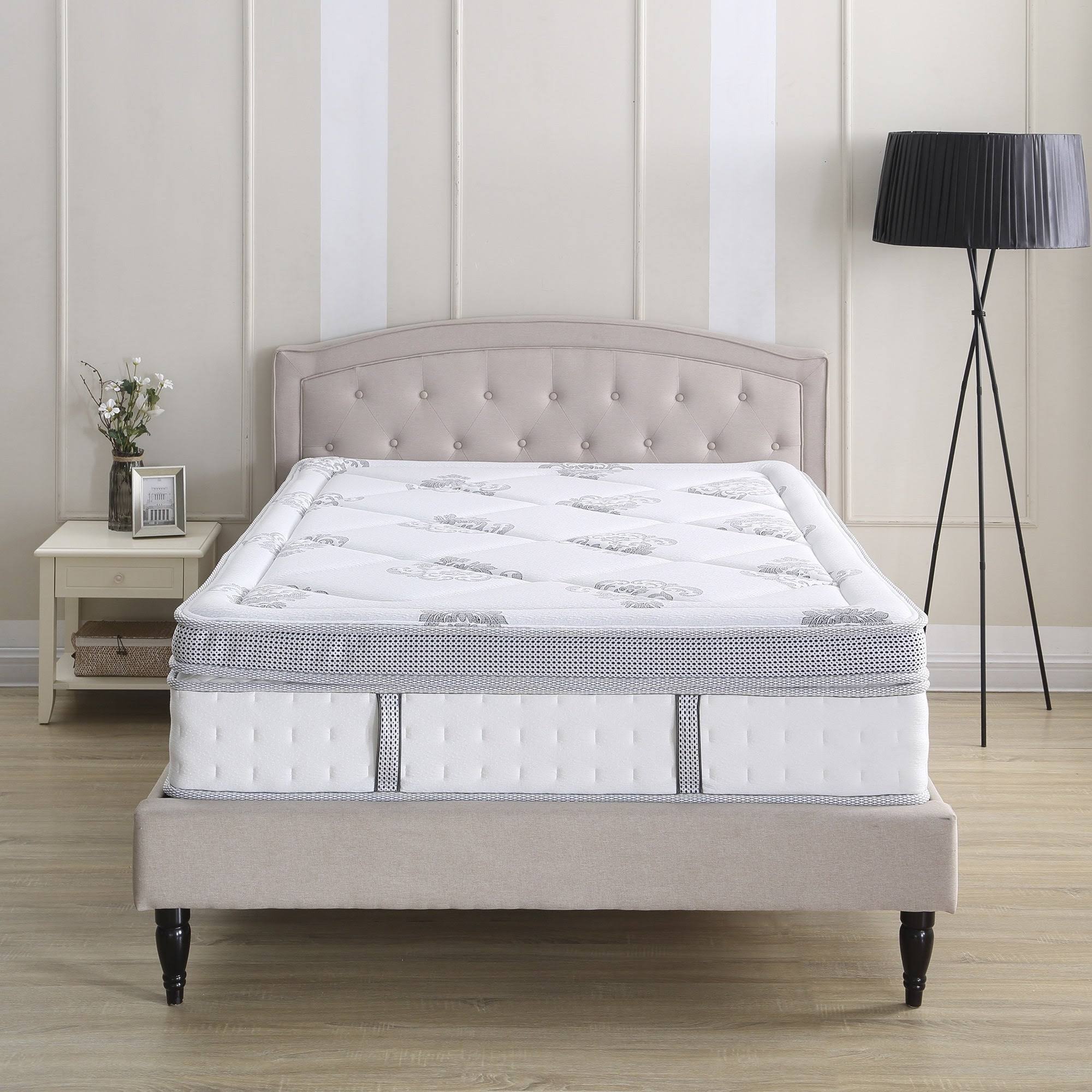 Classic Brands Summerville Hybrid 14-inch Eurotop Mattress - White (Full)