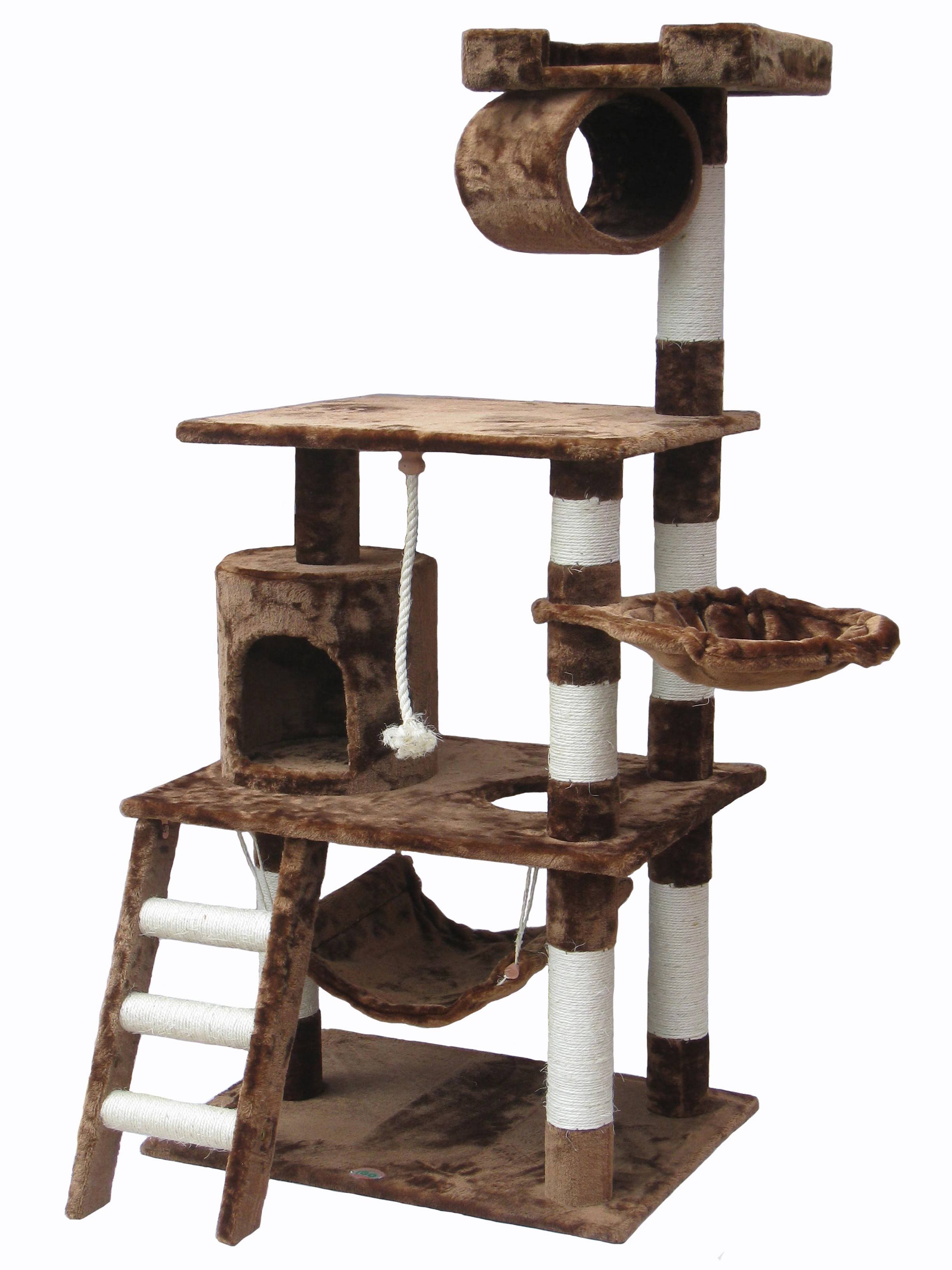 Go Pet Club Cat Tree Condo Furniture, Brown, 62x22