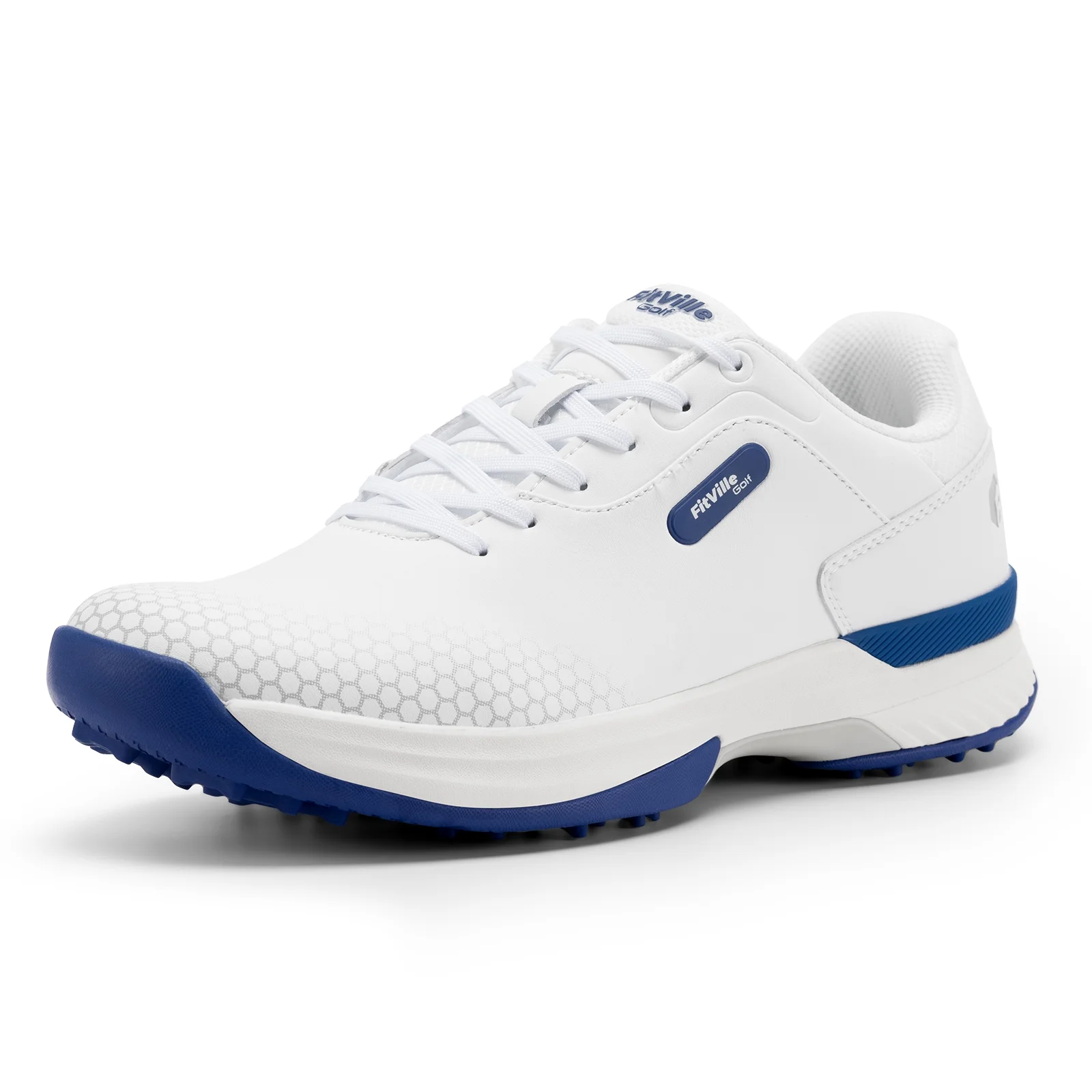 FitVille Wide & Extra Wide Mens Golf Shoes Professional Outdoor Waterproof Spiked Golf Shoes for Men - Curated Treasures Market