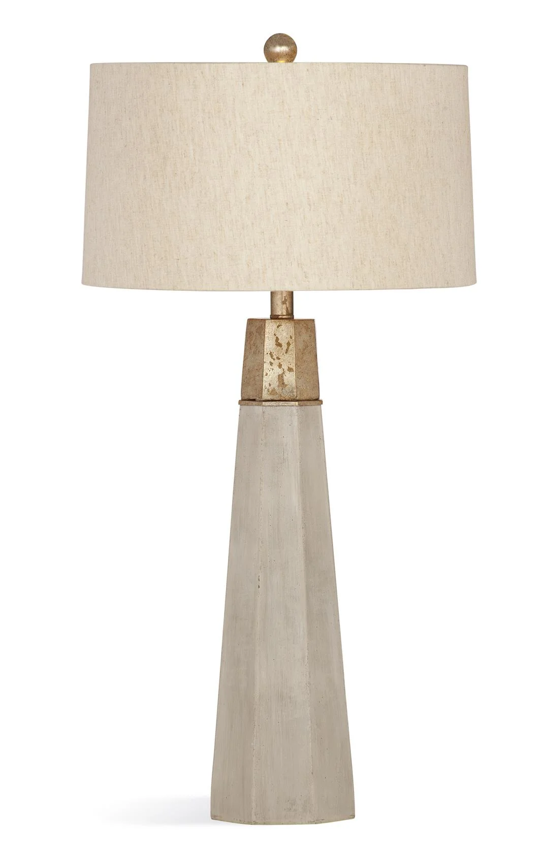 Bassett Mirror Rowan Table Lamp in Beige Cement Stone