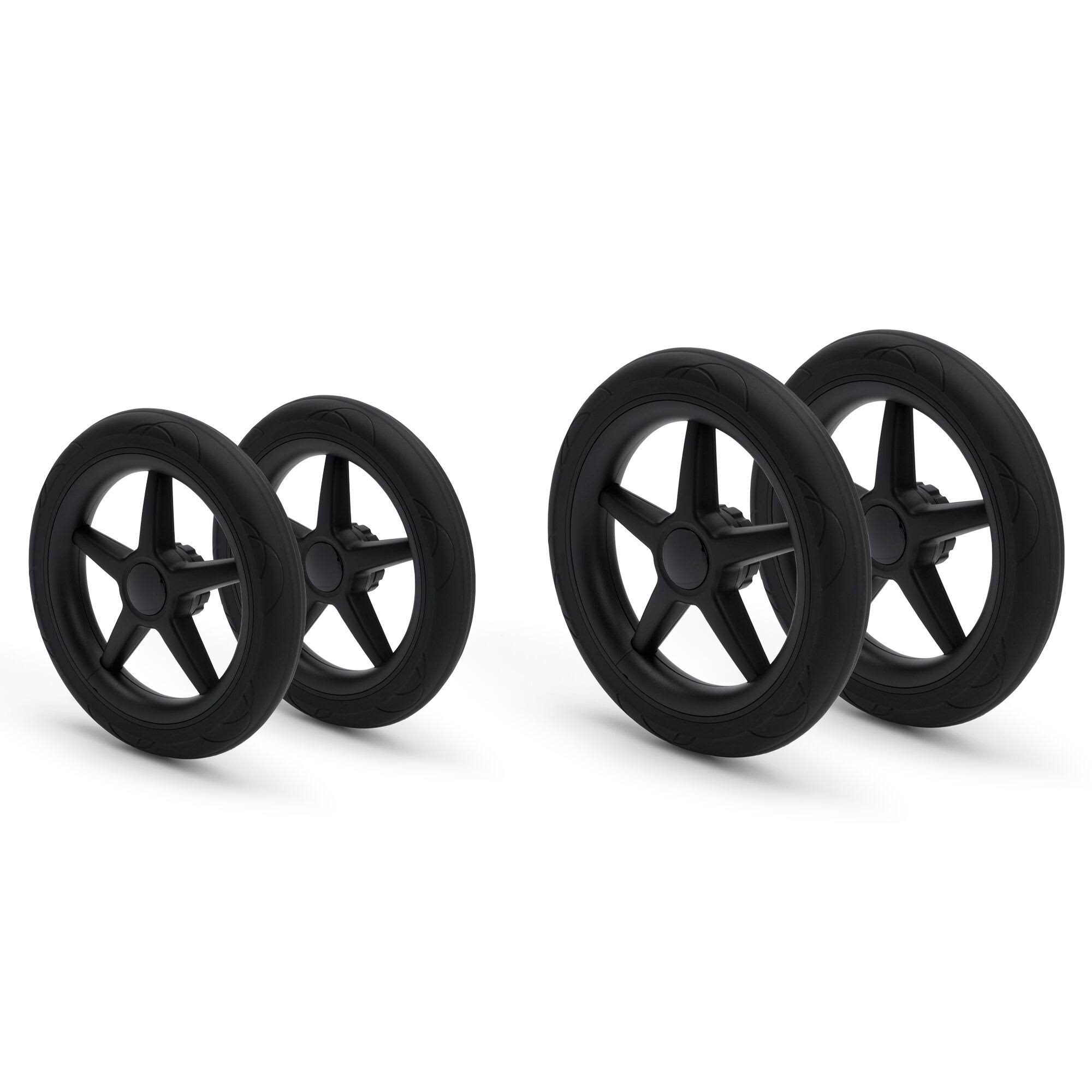 Bugaboo Donkey/Buffalo Wheel Replacement Set (4 Wheels) Black Caps