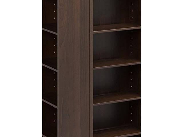 Prepac Large Four-Sided Spinning Tower Storage Cabinet, Espresso
