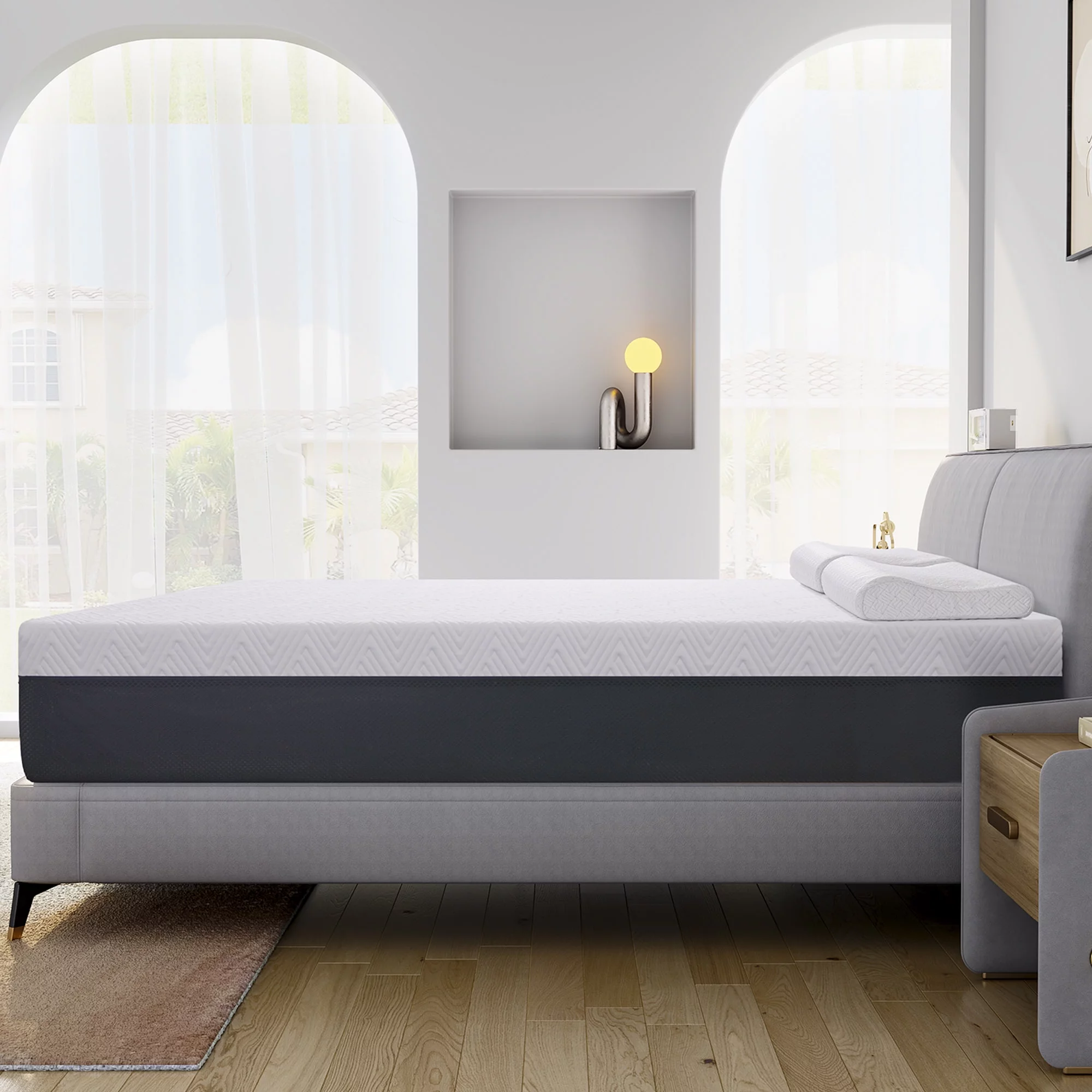 Twin Mattress,Madinog 8" Cooling Gel Memory Foam Mattress-in-a-Box with Breathable Cover