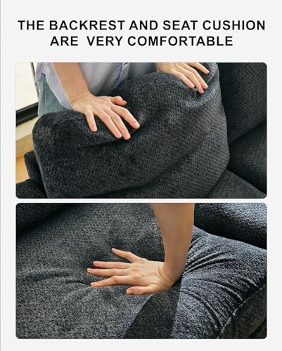 Belffin Modular Sectional Sofa Couch with Storage U Shape Convertible Corner Couches for Living Room Dark Grey Couch