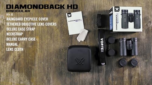 Vortex Optics Diamondback HD 12x50 Binoculars - HD Optical System, Non-slip Grip, Waterproof, Fogproof, Shockproof, Included GlassPak - Unlimited