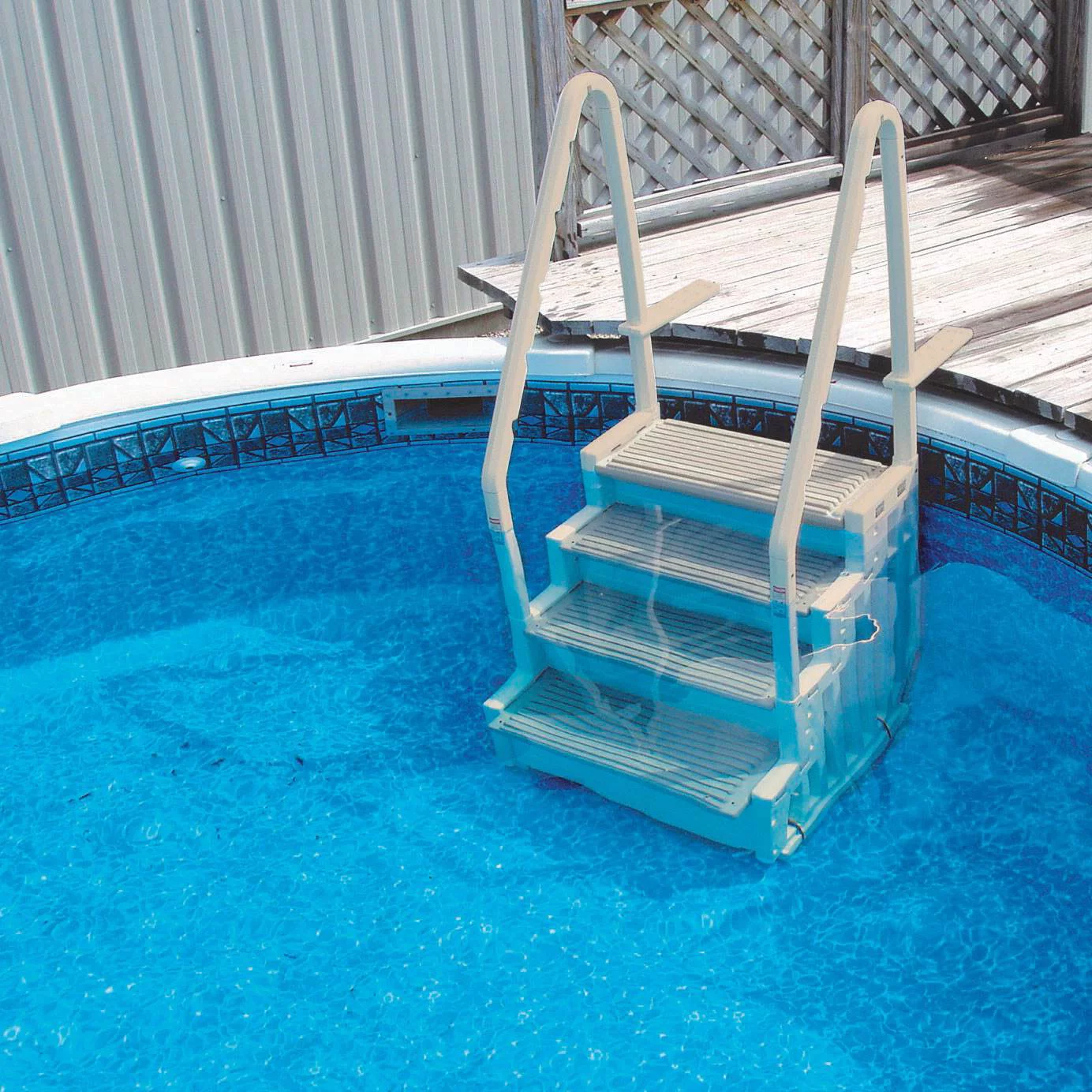 Confer Plastics In-Pool 4 Step Ladder, Above Ground Pool Stairs (2 Pack)