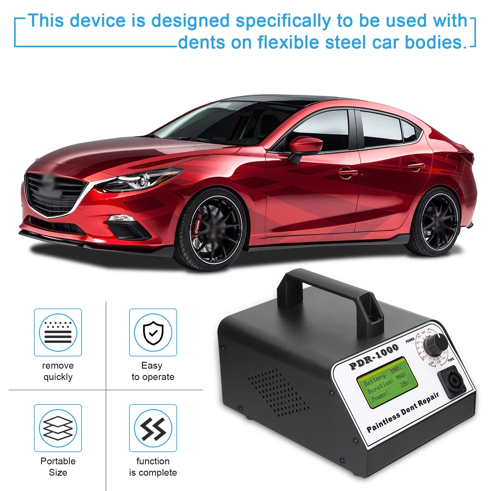 Tomshine Auto Body Dent Repairs Machine Portable Home Household Dents Remover Tool Car Paintless Dent Repairs Tool Time Power Adjust Knob
