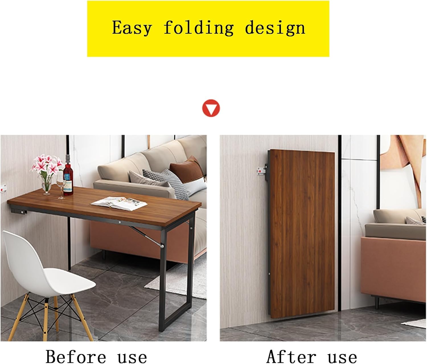 Wall Mounted Folding Desk, Heavy Duty Wall Mounted Folding Table, With Adjustable Steel Bracket Fold Down Wall Mounted Workbench, Suitable For Home