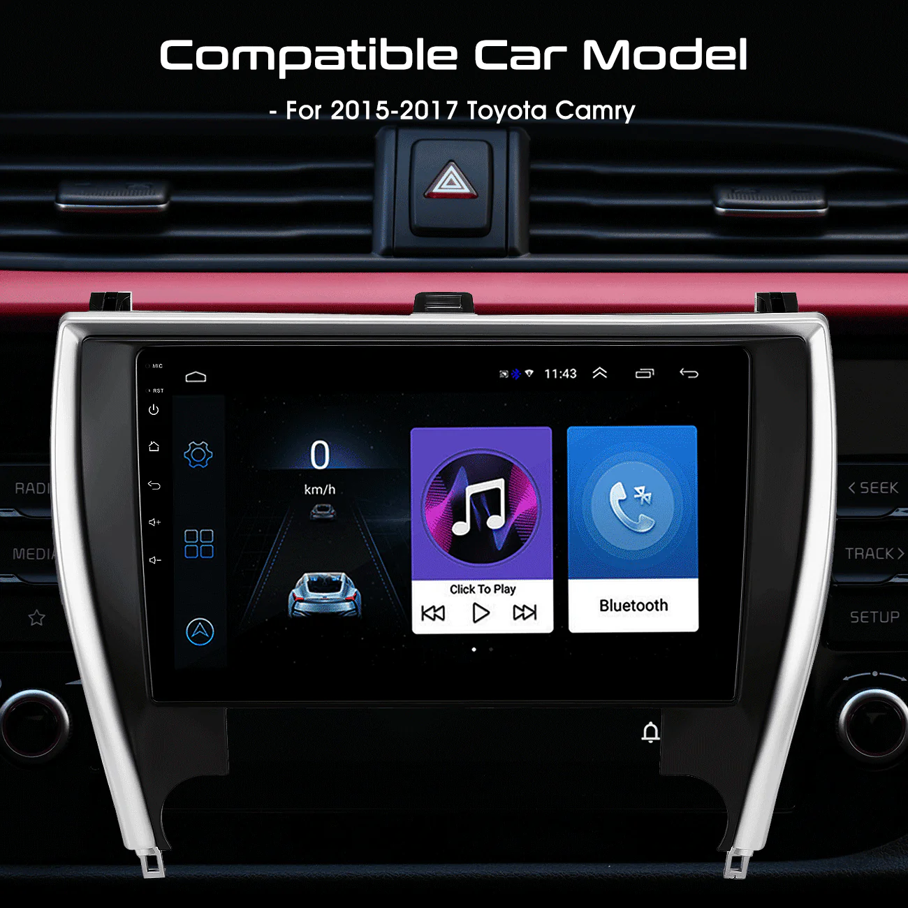 For 2015-2017 Toyota Camry 10.1in Carplay Android 12 Car Stereo Radio GPS Navi