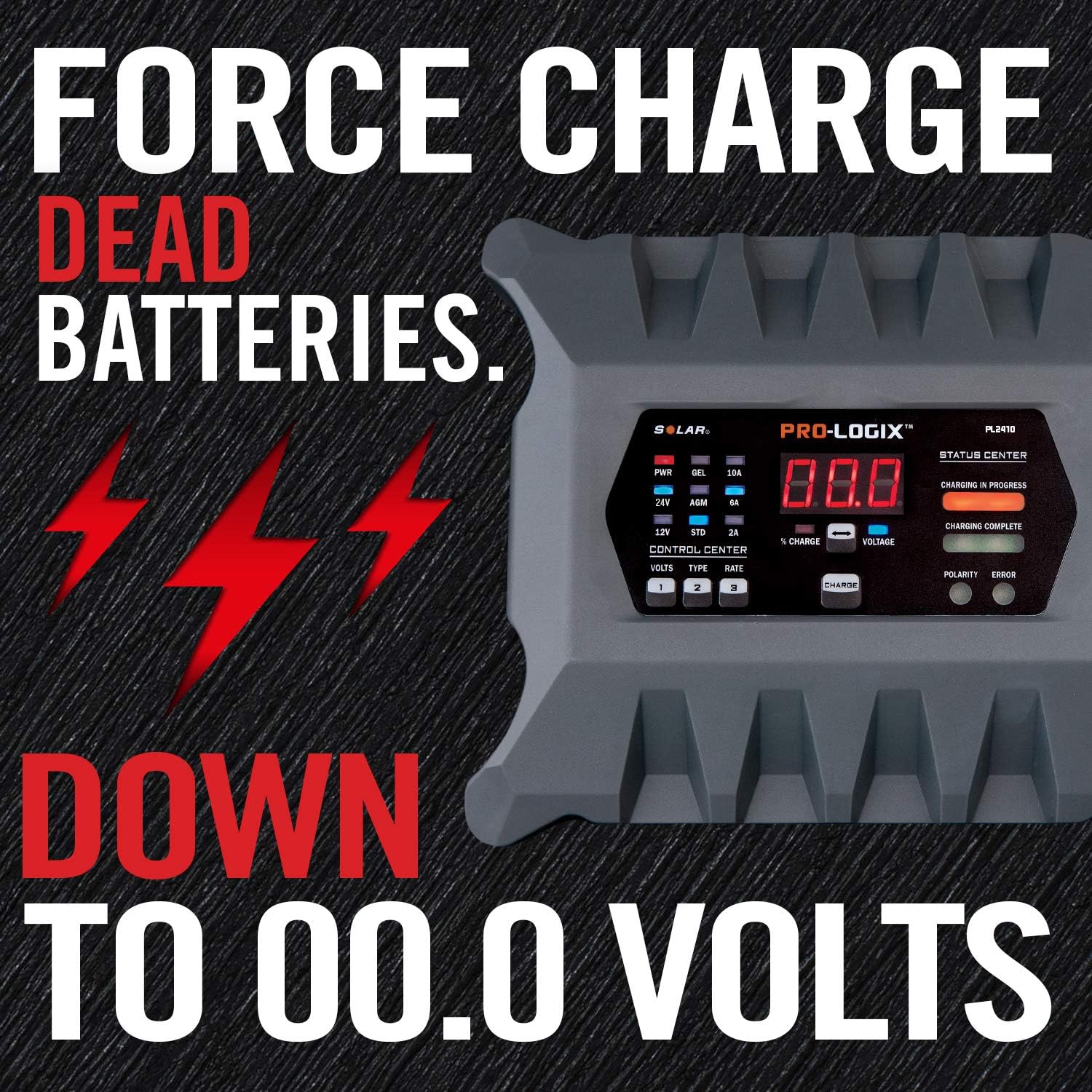 Clore Automotive PL2410 10-Amp Fully-Automatic Smart Charger, 12V and 24V Battery Charger, Battery Maintainer