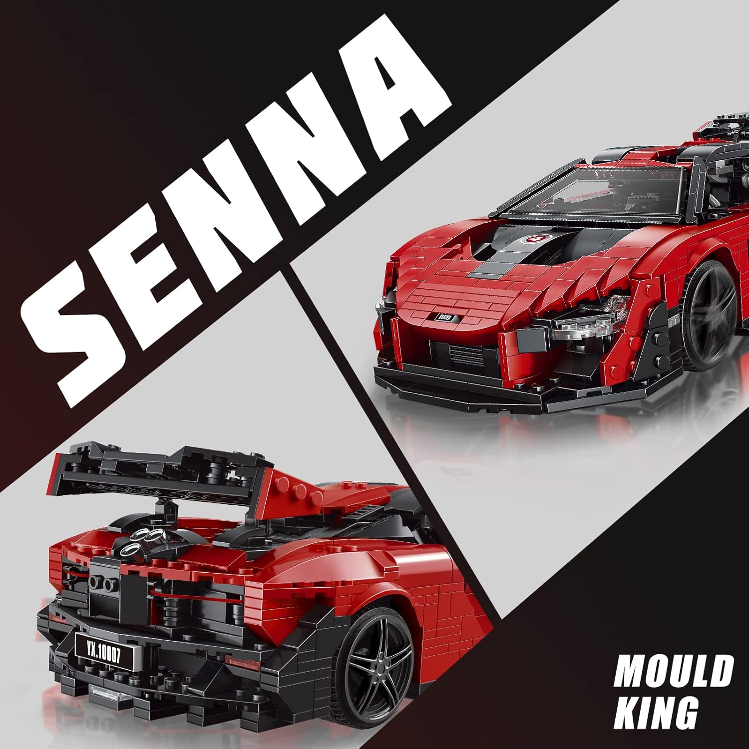 Mould King Creator Car Senna Building Toys, 1:12 Scale Collectible Toy Building Sets to Build and Display