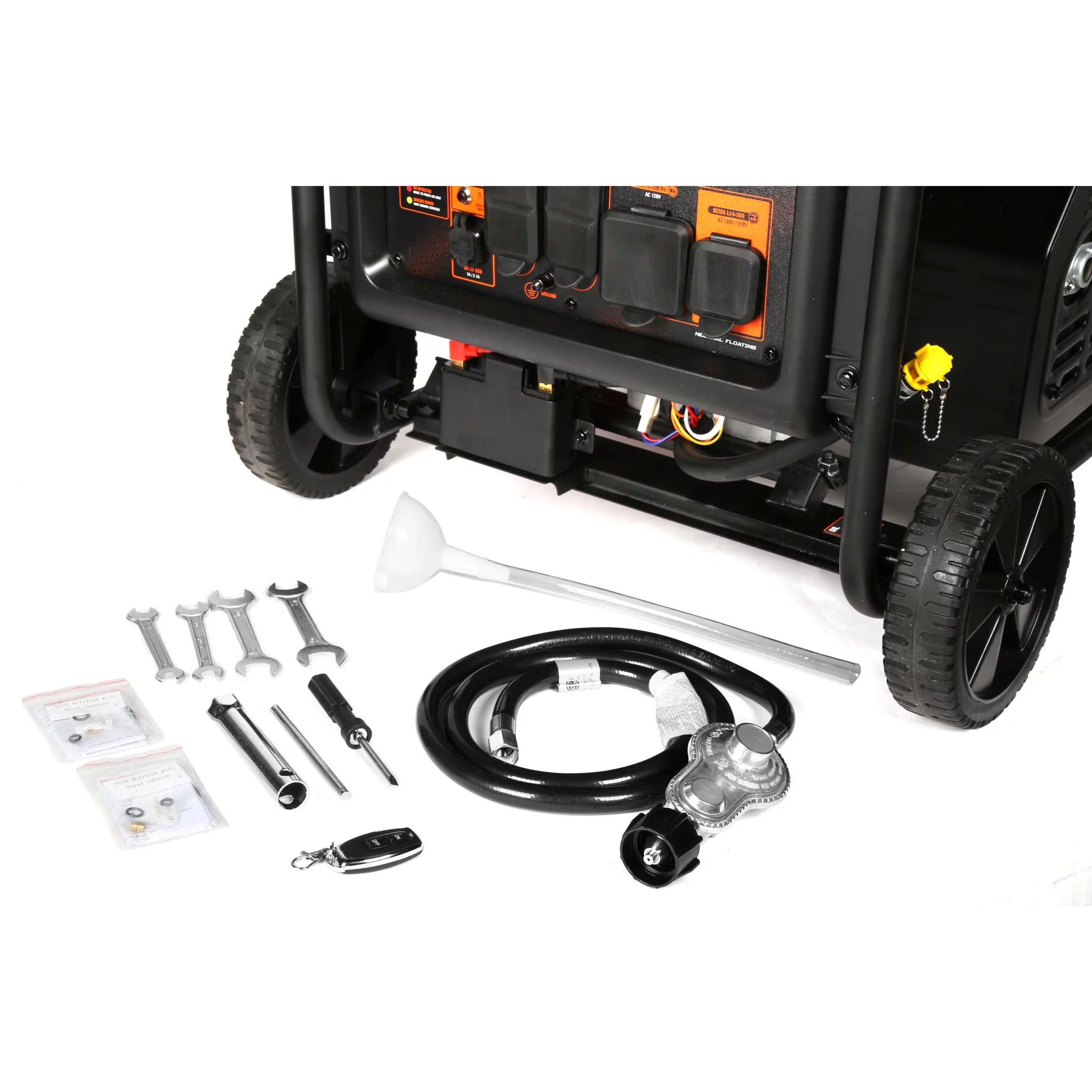 WEN 8750-Watt RV and Transfer-Switch-Ready 120V/240V Dual Fuel Open Frame Inverter Generator with Remote Electric Start and CO Shutdown Sensor