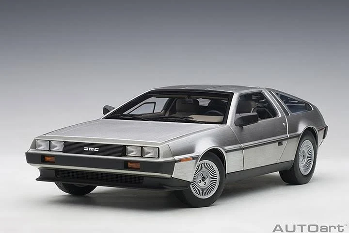 Delorean DMC 12 Satin Silver 1/18 Model Car by AUTOart