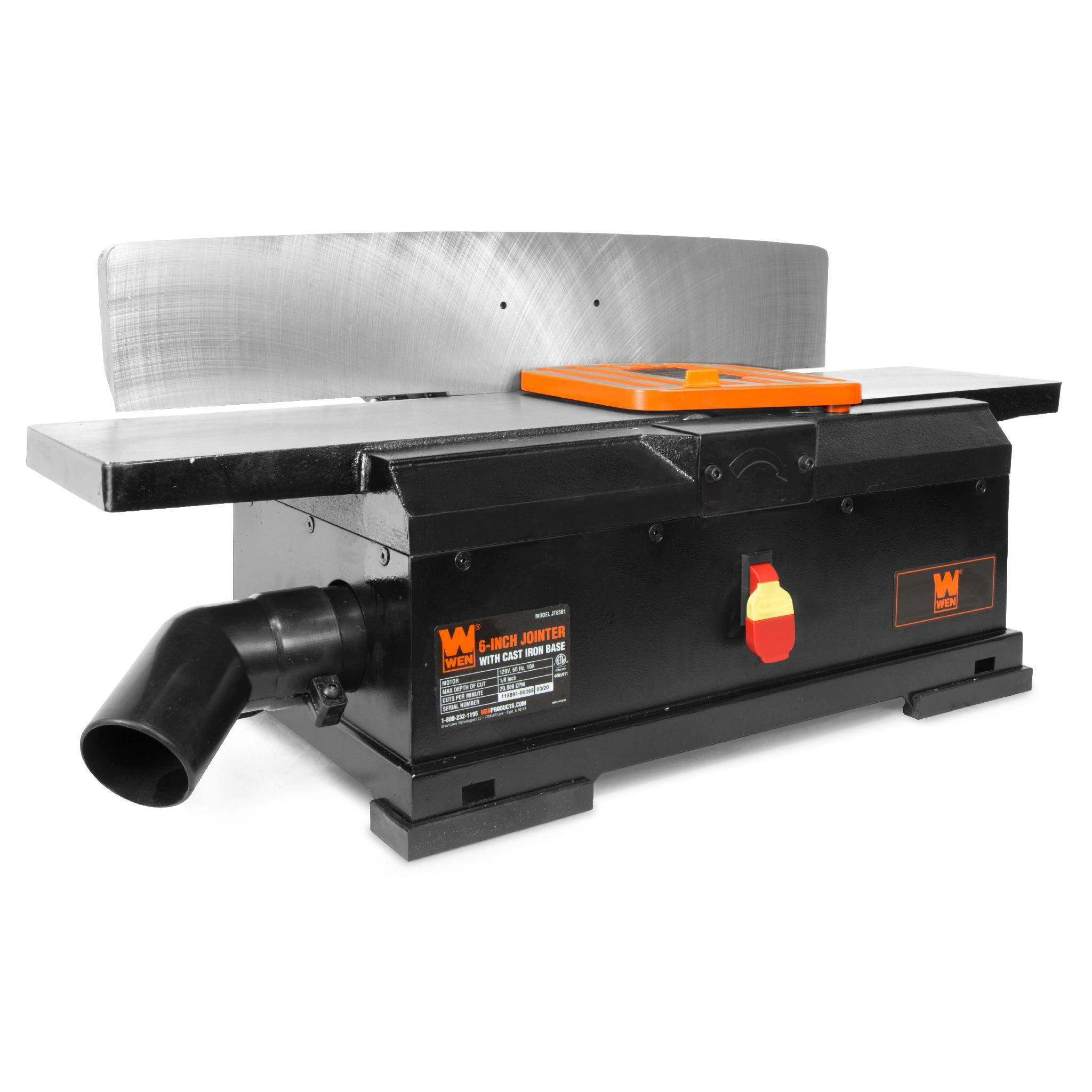 Wen 10 Amp 6 in. Corded Benchtop Jointer with Cast Iron Table and Fence